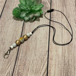 Teacher, Student, etc. lanyard with silicone beads